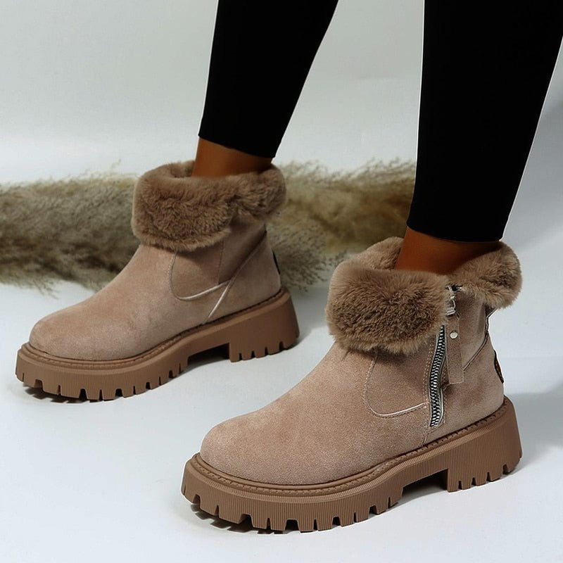 Women&#39;s Waterproof Winter Boots With Fur Lining