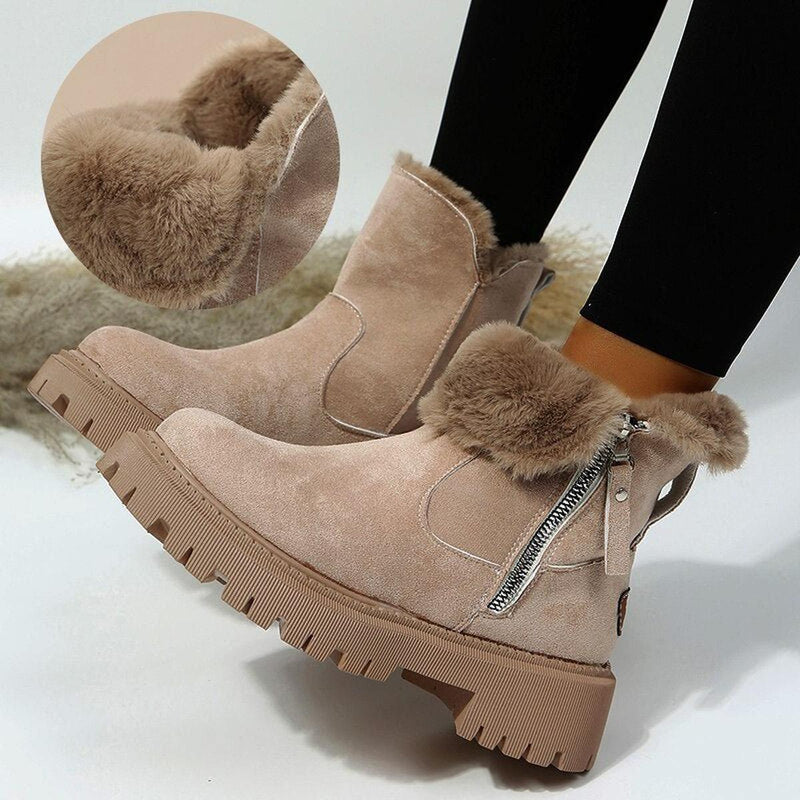 Women&#39;s Waterproof Winter Boots With Fur Lining
