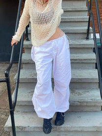 Women&#39;s Wide-Leg Pants With Elastic Waistband