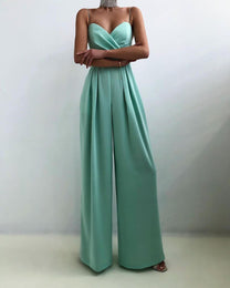 Women&#39;s Wide-Leg Strap Jumpsuit