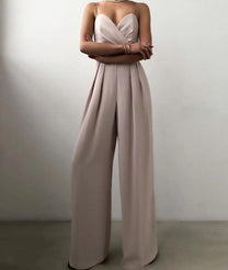 Women&#39;s Wide-Leg Strap Jumpsuit