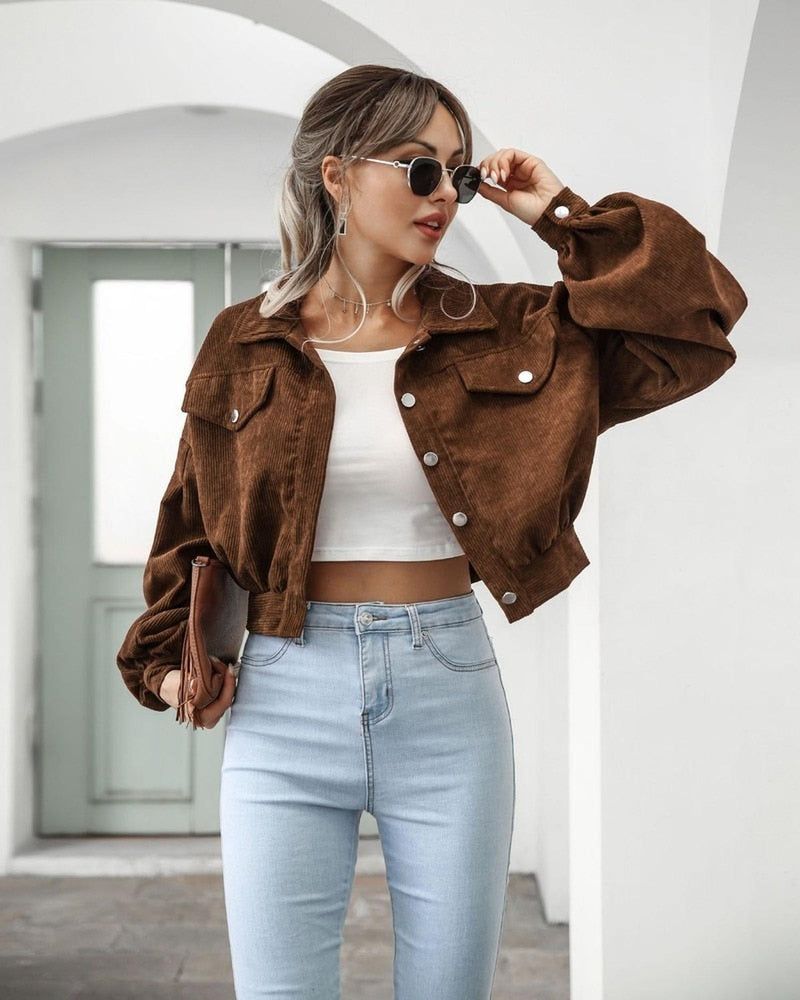 Women&#39;s Wide Sleeve Fashion Jacket