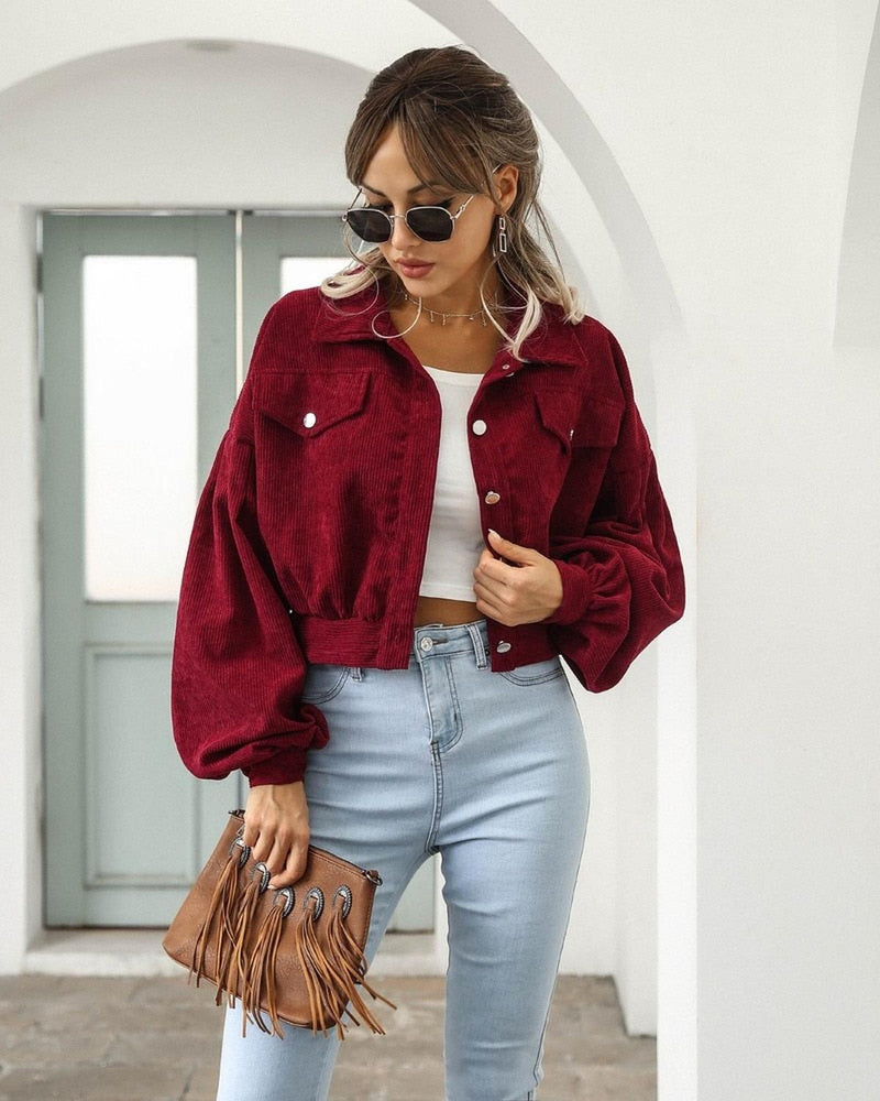 Women&#39;s Wide Sleeve Fashion Jacket