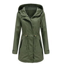 Women&#39;s Windproof Jacket With Adjustable Hood And Pockets