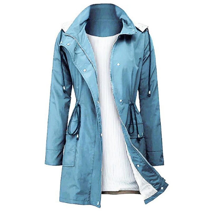 Women&#39;s Windproof Spring Jacket With Adjustable Hood