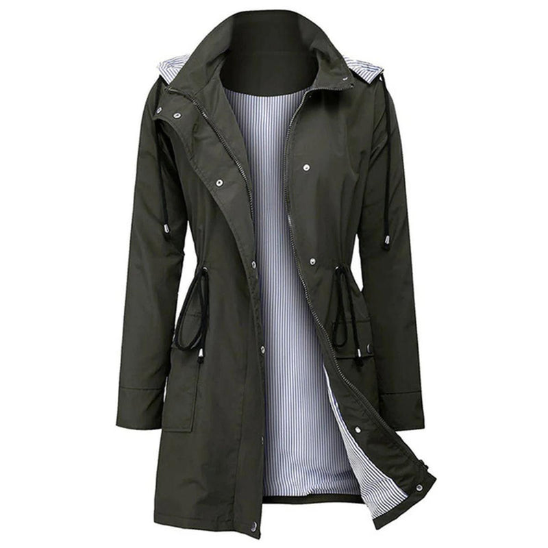 Women&#39;s Windproof Spring Jacket With Adjustable Hood