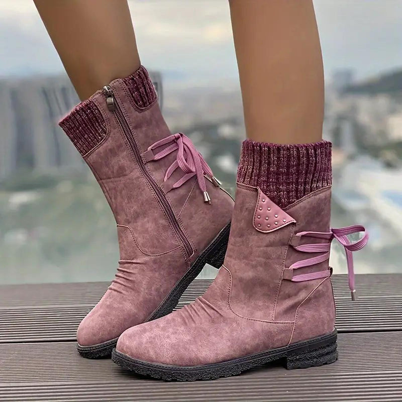 Women&#39;s Winter Boots With Fleece Lining And Weatherproof Exterior
