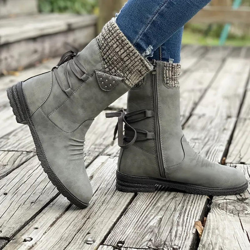 Women&#39;s Winter Boots With Fleece Lining And Weatherproof Exterior
