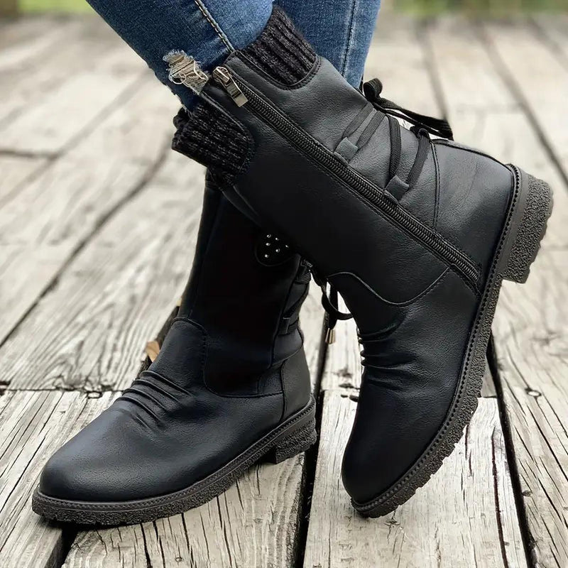 Women&#39;s Winter Boots With Fleece Lining And Weatherproof Exterior