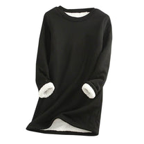 Women&#39;s Winter Fleece Pullover With Soft Lining And Round Neckline
