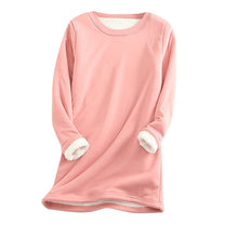 Women&#39;s Winter Fleece Pullover With Soft Lining And Round Neckline