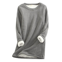 Women&#39;s Winter Fleece Pullover With Soft Lining And Round Neckline