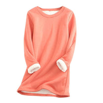 Women&#39;s Winter Fleece Pullover With Soft Lining And Round Neckline