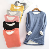 Women&#39;s Winter Fleece Pullover With Soft Lining And Round Neckline
