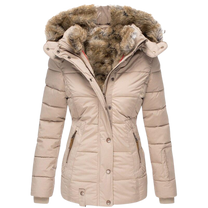 Women&#39;s Winter Jacket With Fur Lining And Slim Fit