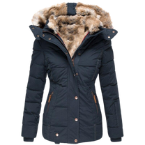 Women&#39;s Winter Jacket With Fur Lining And Slim Fit