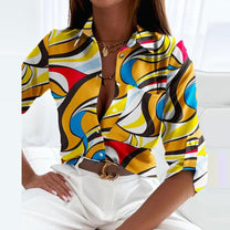 Women&#39;s Wrap-Collar Blouse With Classic Collar