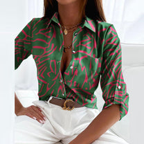 Women&#39;s Wrap-Collar Blouse With Classic Collar