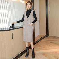Women&#39;s Zip-Up Long Dress