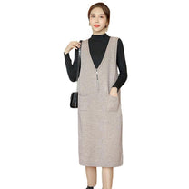 Women&#39;s Zip-Up Long Dress