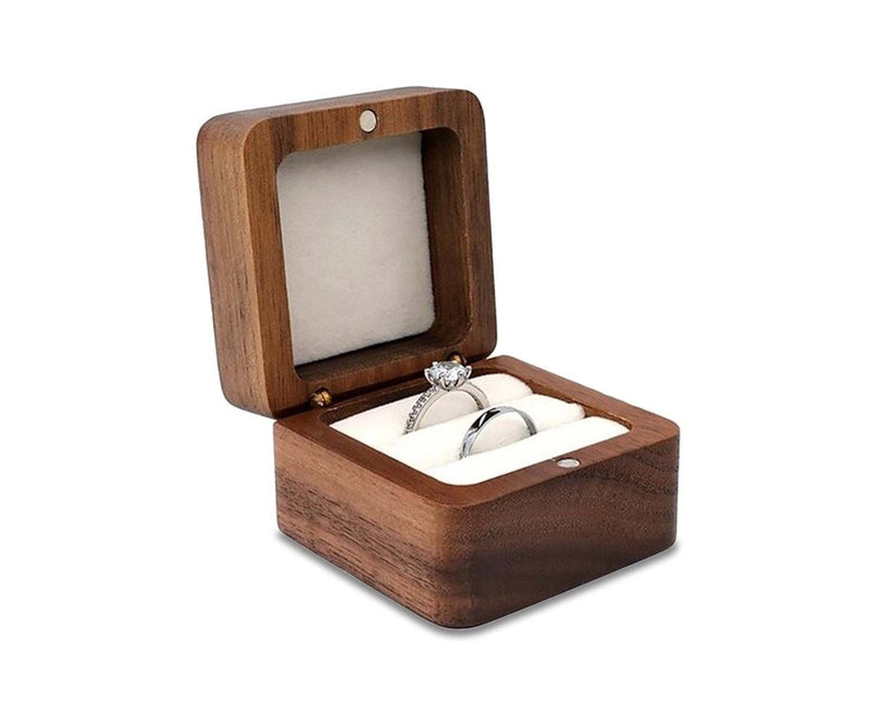 Wooden Jewelry Box For Rings And Earrings