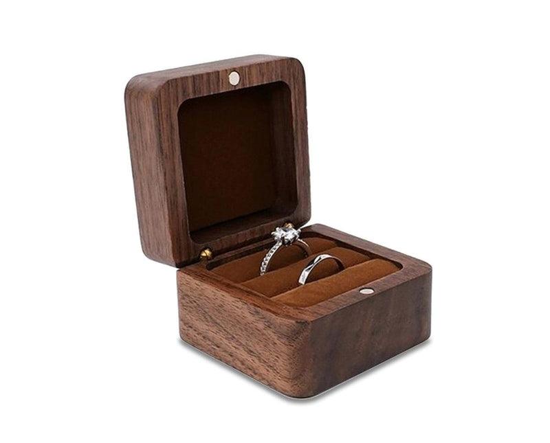 Wooden Jewelry Box For Rings And Earrings