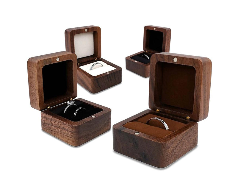 Wooden Jewelry Box For Rings And Earrings