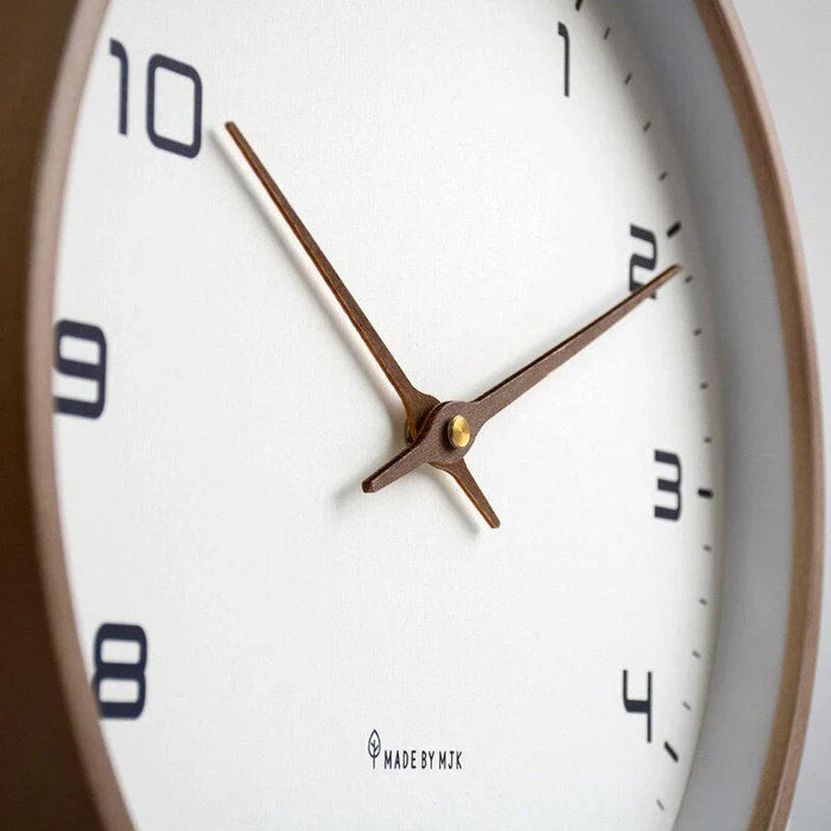 Wooden Wall Clock Silent Natural Decor