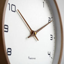 Wooden Wall Clock Silent Natural Decor