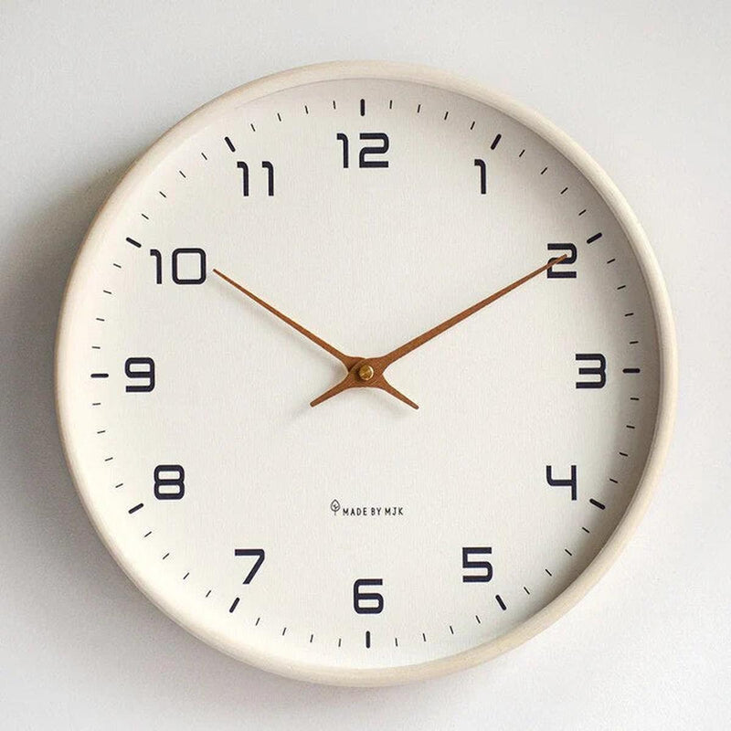 Wooden Wall Clock Silent Natural Decor