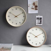 Wooden Wall Clock Silent Natural Decor