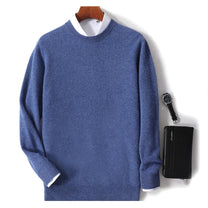 Wool Blend Crew Neck Sweater For Men