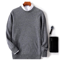 Wool Blend Crew Neck Sweater For Men