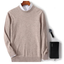 Wool Blend Crew Neck Sweater For Men
