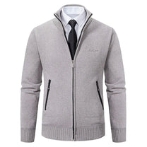 Wool Blend High Neck Zip-Up Cardigan