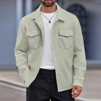 Wool Blend Modern Fit Button Jacket