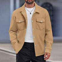 Wool Blend Modern Fit Button Jacket