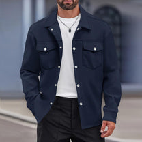 Wool Blend Modern Fit Button Jacket