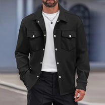 Wool Blend Modern Fit Button Jacket