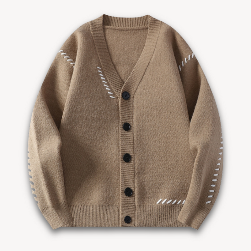 Wool Blend Oversized Knitted Cardigan