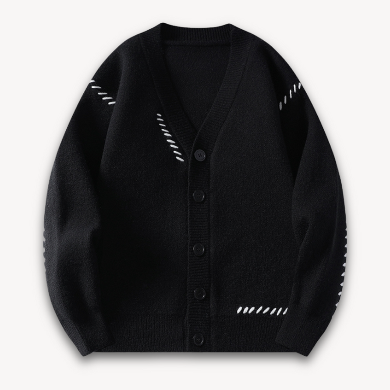 Wool Blend Oversized Knitted Cardigan