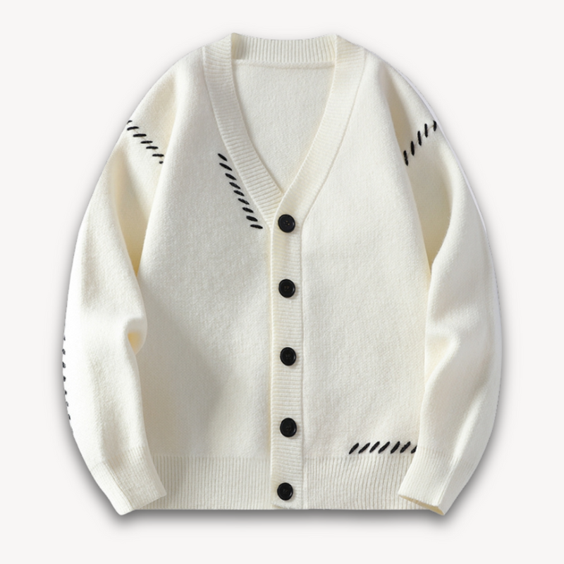 Wool Blend Oversized Knitted Cardigan