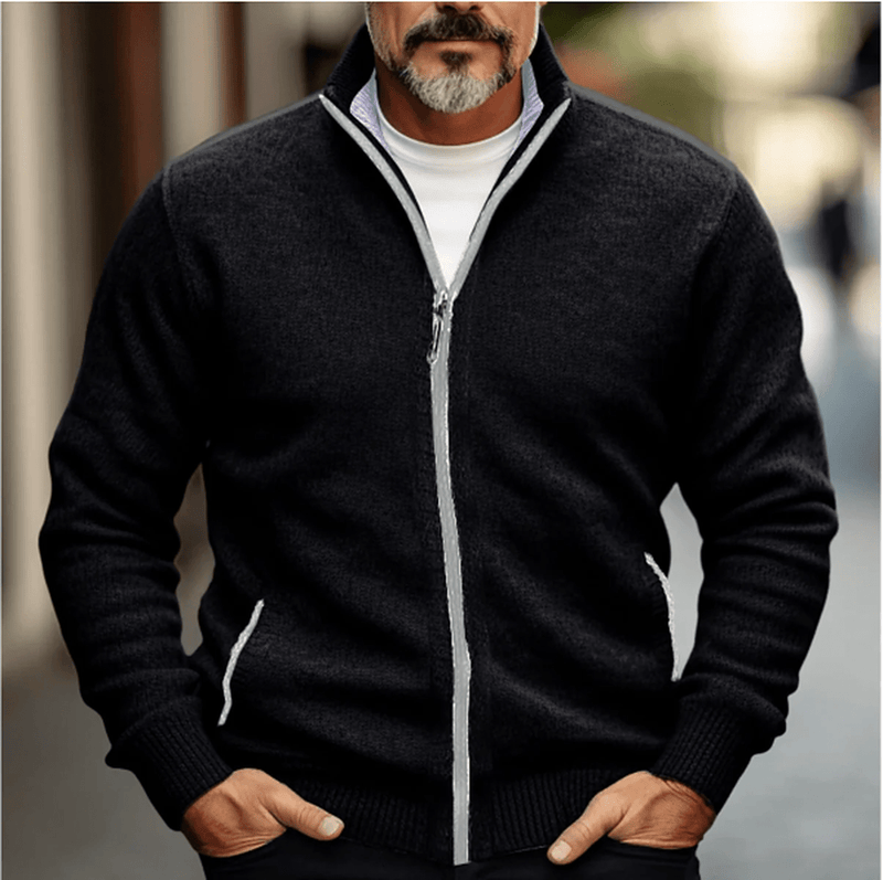 Wool Blend Regular Fit Zip Cardigan