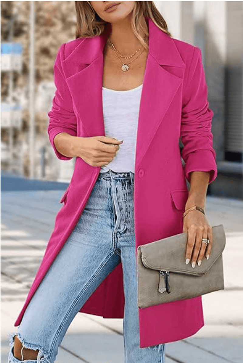 Wool Blend Relaxed Fit Longline Coat Herwick