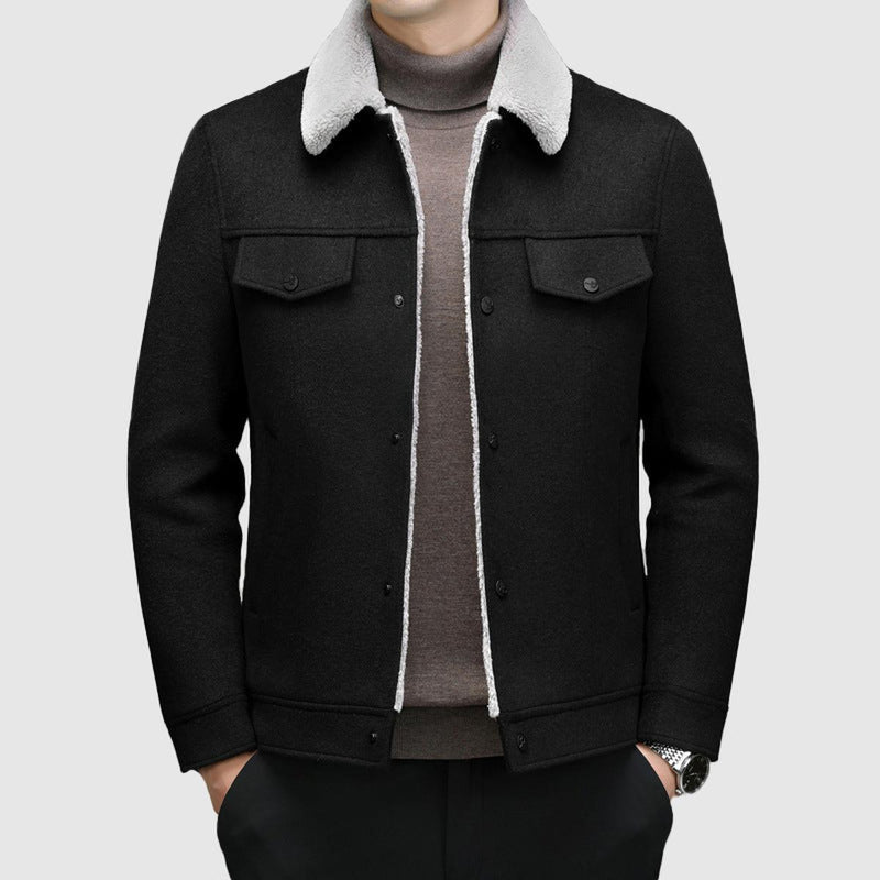 Wool-Feel Sherpa Lined Regular Fit Jacket