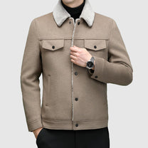 Wool-Feel Sherpa Lined Regular Fit Jacket