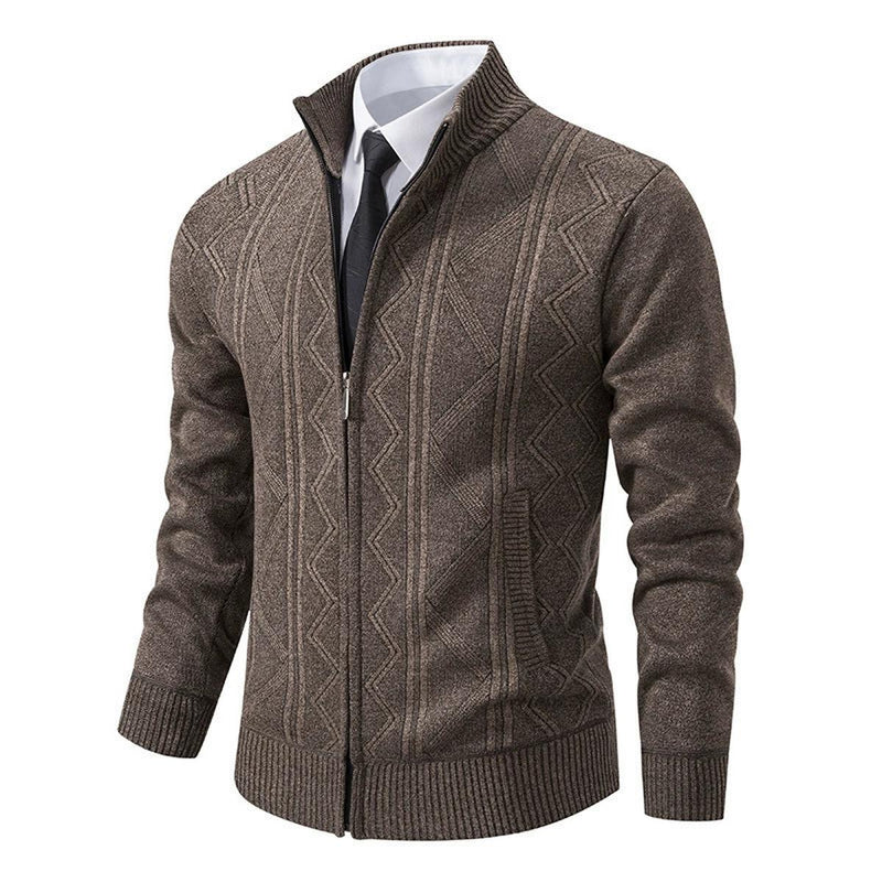 Wool Knit Tailored Cardigan Jacket
