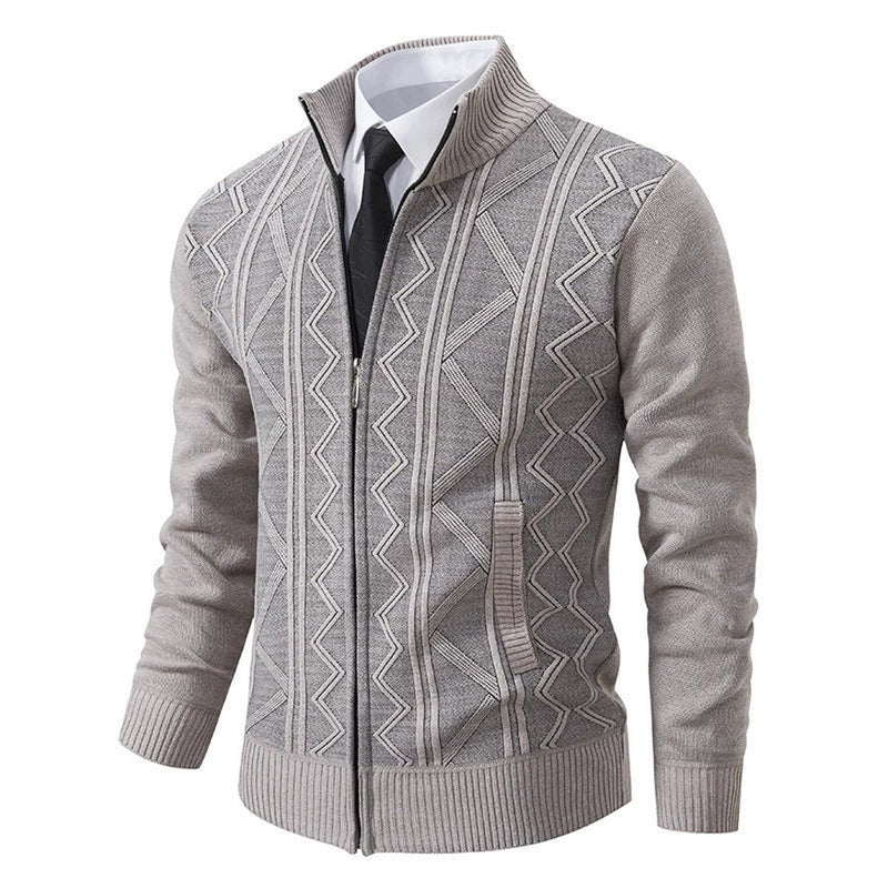 Wool Knit Tailored Cardigan Jacket