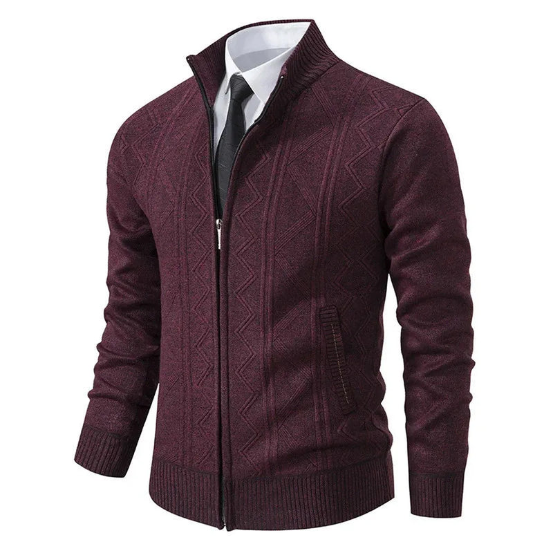 Wool Knit Tailored Cardigan Jacket