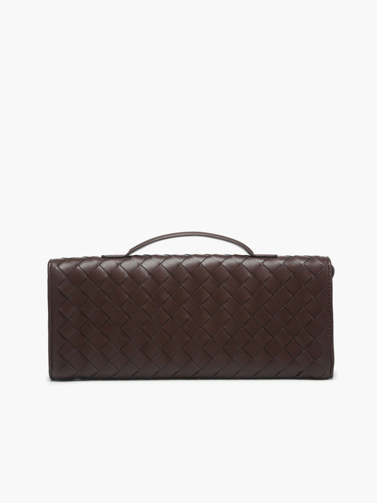 Woven Flap Shoulder Clutch Bag